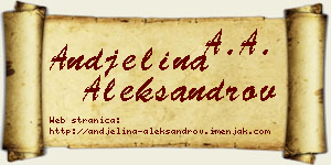 Andjelina Aleksandrov vizit kartica